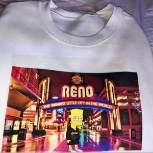 RENO Stay Gold White Crew Neck